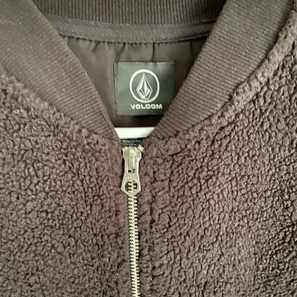 VOLCOM FIELD POLAR FLEECE JACKET Jet Black Sz Small  A4831802 - Picture 2 of 11